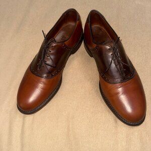 BROWN AND WALNUT COLOR ALLEN EDMONDS SADDLE SHOES SIZE 12 D